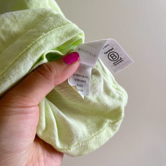 Athleta Lime Green Vibrant Tie Dye Summer Bright Coastal Sleeveless Tank Top 2X - Picture 4 of 6